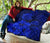 Hawaiian Map Turtle Hibiscus Vintage Polynesian Premium Quilt Blue - Polynesian Pride