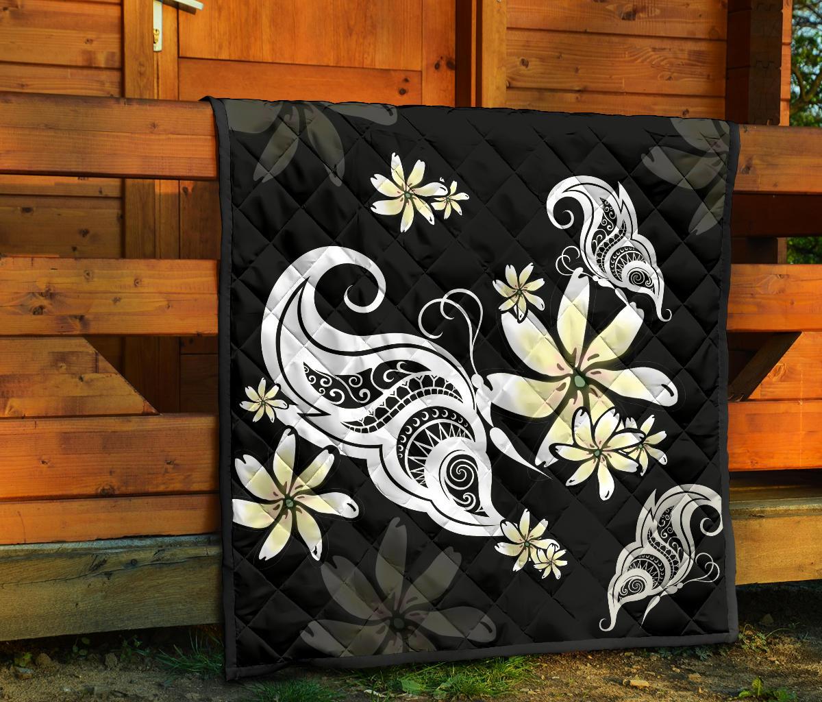 Plumeria Butterfly Premium Quilt - Polynesian Pride