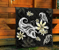 Plumeria Butterfly Premium Quilt - Polynesian Pride