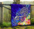 Polynesian Premium Quilt - Turtle Plumeria Blue Color - Polynesian Pride