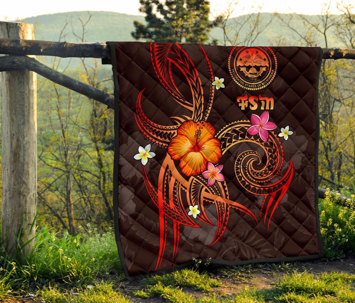 Federated States of Micronesia Polynesian Premium Quilt - Legend of FSM (Red) - Polynesian Pride