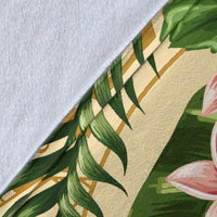 Hawaii Premium Blanket - Kanaka Maoli Premium Blanket Strong Pattern Hibiscus Plumeria AH - Polynesian Pride