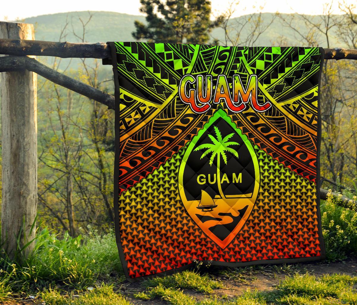 Polynesian Guam Premium Quilt - Reggae Vintage Polynesian Patterns - Polynesian Pride