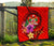 Fiji Polynesian Premium Quilt - Floral With Seal Red - Polynesian Pride