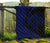 Hawaii Turtle Map Polynesian Premium Quilt - Blue - Circle Style - Polynesian Pride