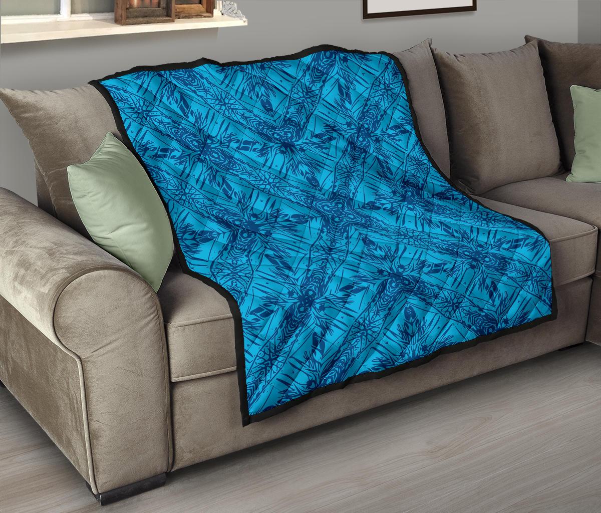 Polynesian Premium Quilt Blue - Polynesian Pride
