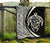 Hawaii Turtle Map Polynesian Premium Quilt - White - Circle Style - Polynesian Pride