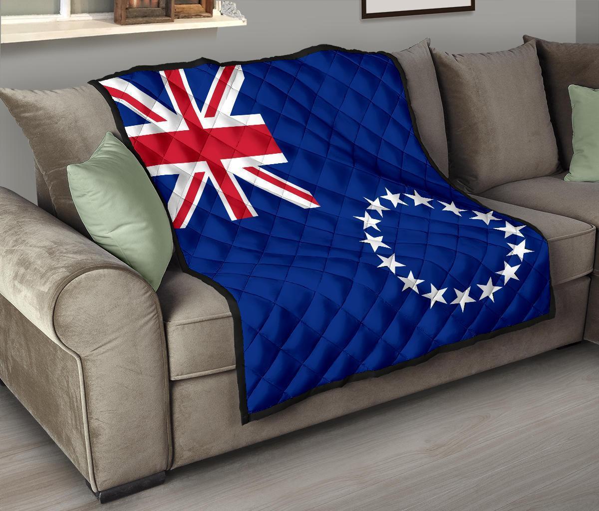 Cook Islands Flag Premium Quilt - Polynesian Pride