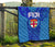 Blue Premium Quilt Fiji Rugby Polynesian Waves Style - Polynesian Pride