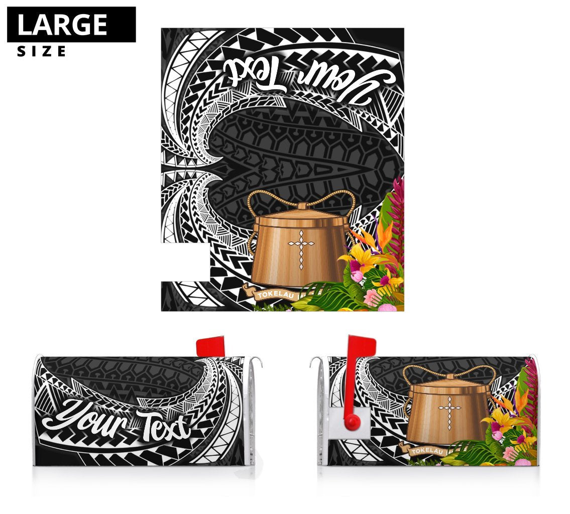 Tokelau Mailbox Cover - Custom Personalised Tropical Flowers Style - Polynesian Pride