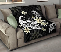 Plumeria Butterfly Premium Quilt - Polynesian Pride