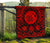 Hawaii Premium Quilt - Hawaii Map Honu Hibiscus Red Polynesian Premium Quilt - Polynesian Pride