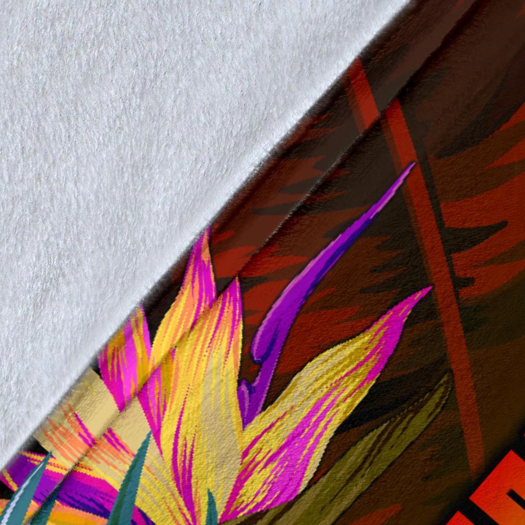 The Philippines Polynesian Premium Blanket - Hibiscus and Banana Leaves - Polynesian Pride