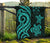 Fiji Polynesian Premium Quilt - Turquoise Tentacle Turtle Crest - Polynesian Pride
