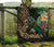 Tiki Polynesian Premium Quilt Turtle Hibiscus - Gold - Polynesian Pride