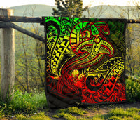 Tahiti Premium Quilt - Reggae Shark Polynesian Tattoo - Polynesian Pride