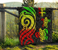 Fiji Polynesian Premium Quilt - Reggae Tentacle Turtle - Polynesian Pride