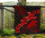 Hawaii Turtle Plumeria Coconut Tree Polynesian Premium Quilt - Red - Polynesian Pride