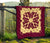 Hawaii Premium Quilt - Hawaiian Quilt Plumeria Medallion Burgundy - AH - Polynesian Pride