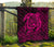 Hawaii Turtle Kanaka Map Hibiscus Poly Premium Quilt - Pink - Polynesian Pride