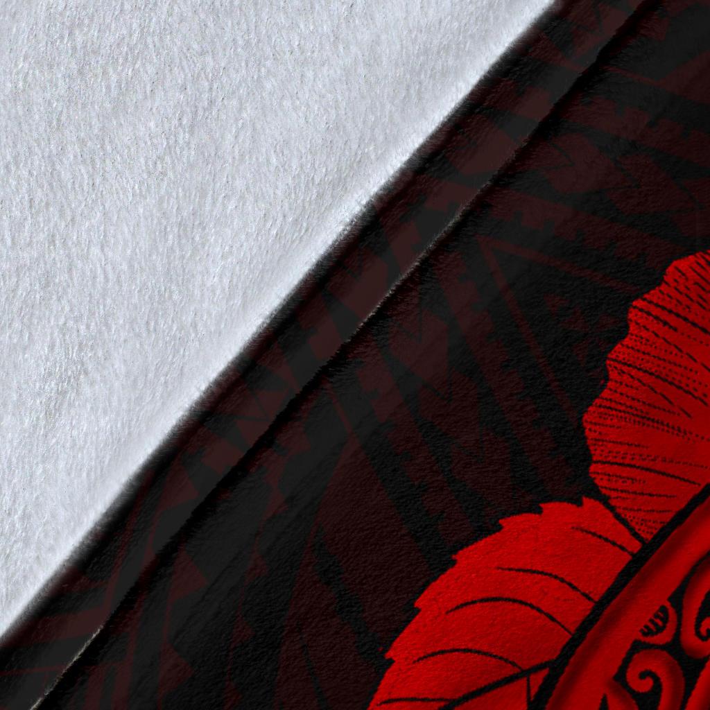 Anchor Red Poly Tribal Premium Blanket - Polynesian Pride