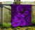 Hawaiian Map Hibiscus Turtle Vintage Polynesian Premium Quilt Purple - Polynesian Pride