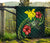 Papua New Guinea Polynesian Premium Quilt - Green Turtle Hibiscus - Polynesian Pride