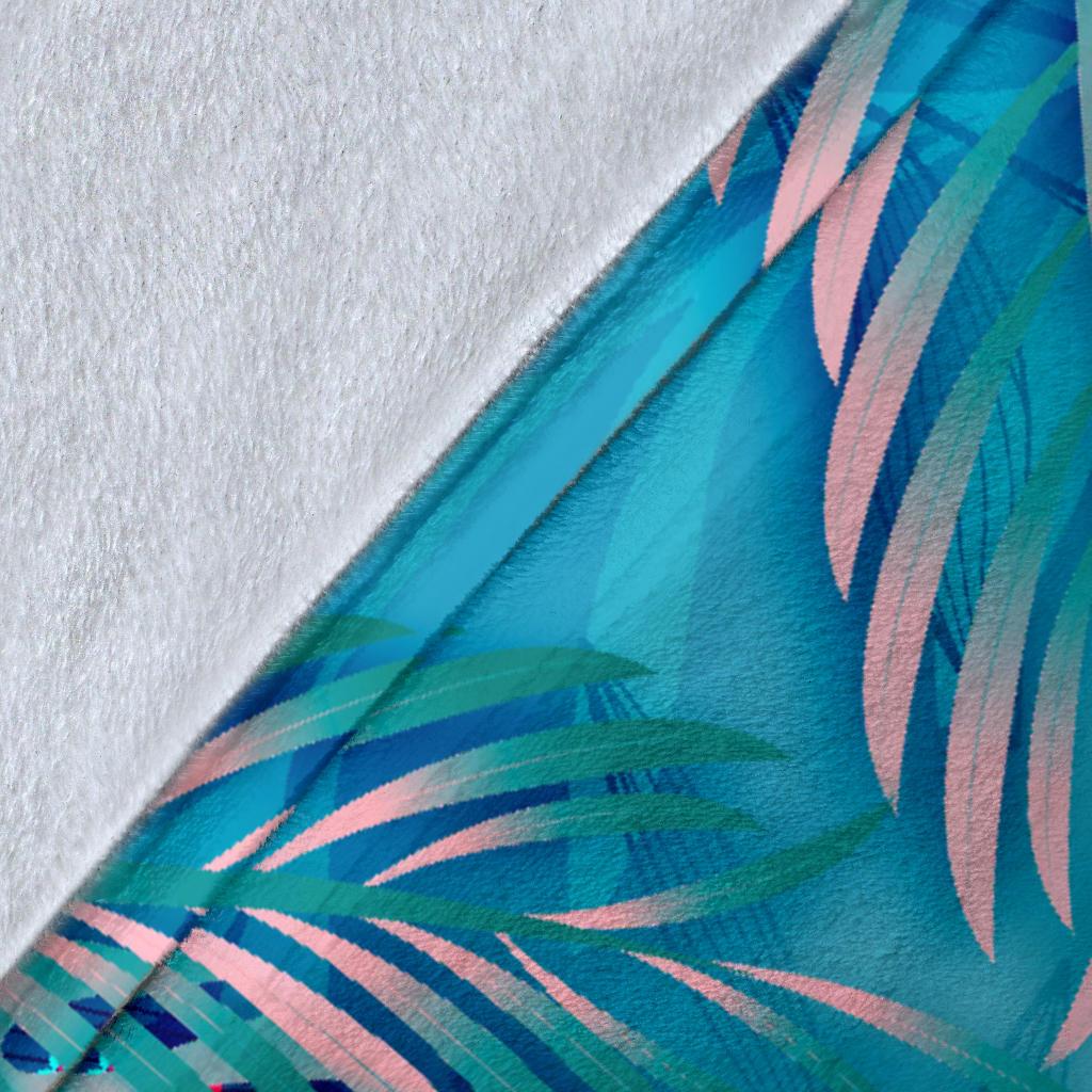 Polynesian Hawaii Premium Blanket - Plumeria Turtles with Hibiscus - Polynesian Pride