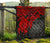 Samoa Polynesian Premium Quilt - Samoa Coat Of Arms & Red Turtle Hibiscus - Polynesian Pride