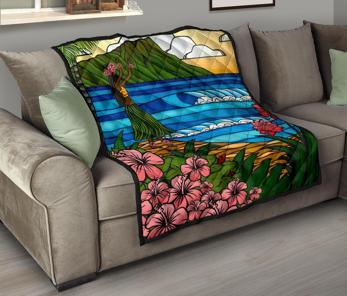 Hula Girl Premium Quilt - Polynesian Pride