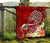 Polynesian Premium Quilt - Turtle Plumeria Red Color - Polynesian Pride