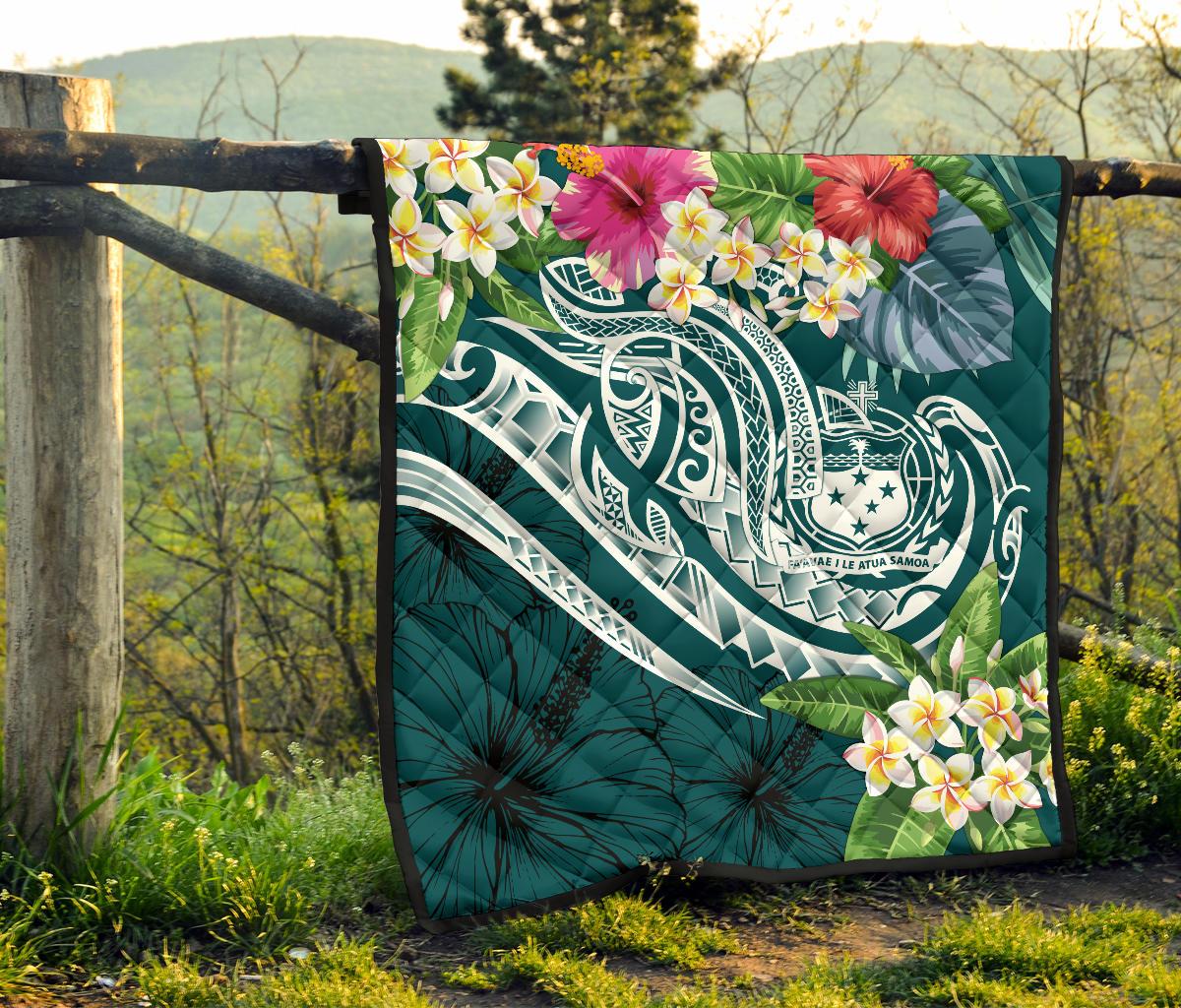 Samoa Polynesian Premium Quilt - Summer Plumeria - Polynesian Pride