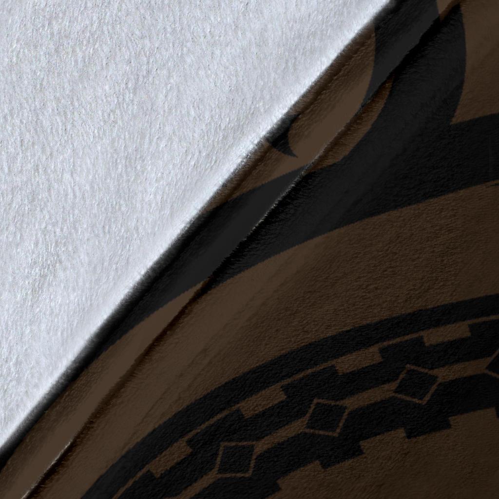 Hawaiian Kanaka Premium Blanket Hibiscus Polynesian Love Orange - Polynesian Pride