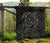 Hawaii Turtle Kanaka Map Hibiscus Poly Premium Quilt - Gray - Polynesian Pride
