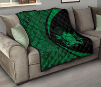 Cook Islands Coat Of Arms Polynesian Premium Quilt - Circle Style - 08 - Polynesian Pride