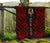 Vanuatu Premium Quilt - Vanuatu Coat Of Arms Polynesian Red Tattoo (Dark Red) - Polynesian Pride