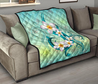 Hawaii Plumeria Premium Quilt - Polynesian Pride