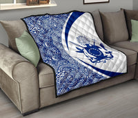 Cook Islands Coat Of Arms Polynesian Premium Quilt - Circle Style - 05 - Polynesian Pride