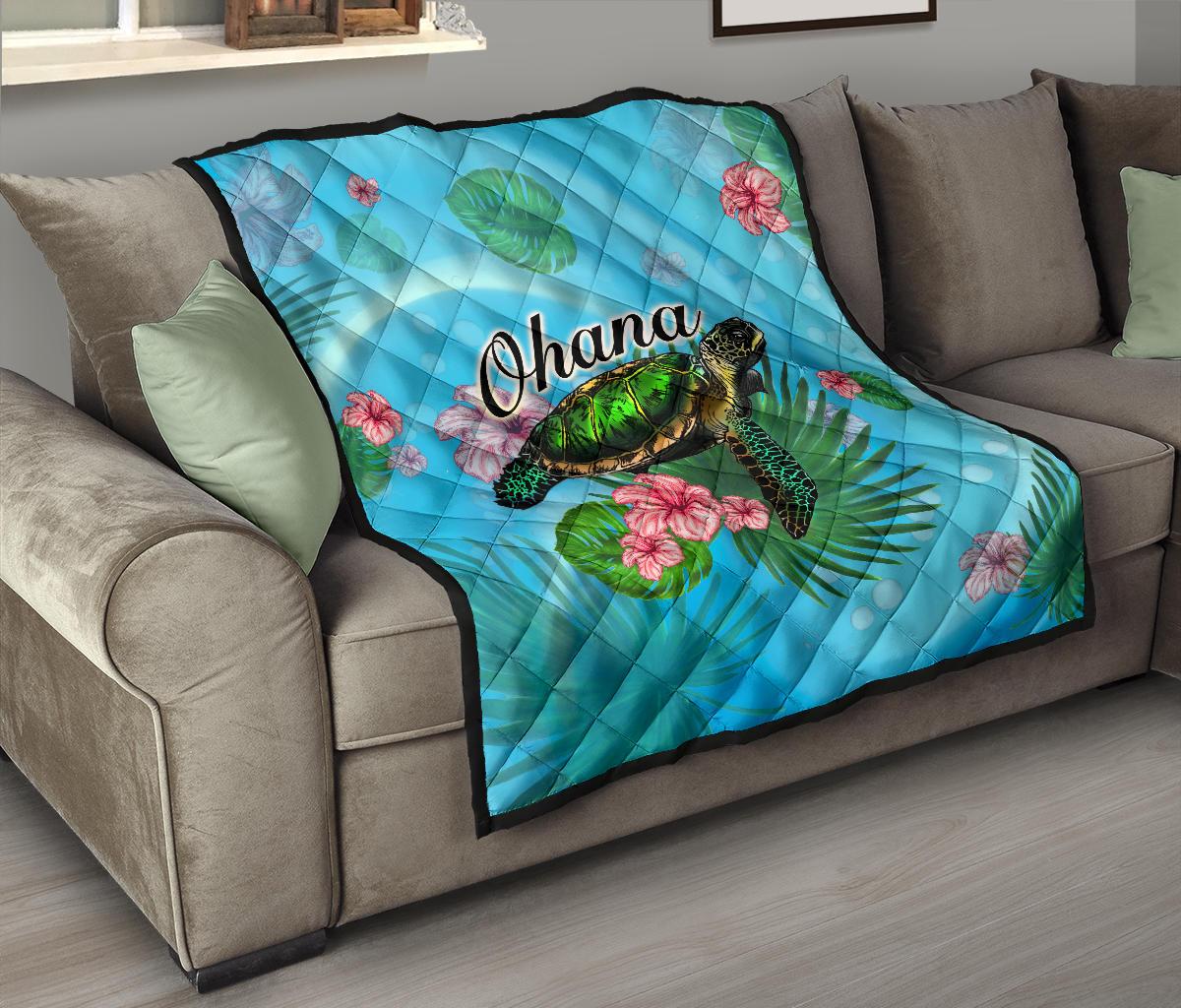 Ohana Turtle Premium Quilt - Polynesian Pride