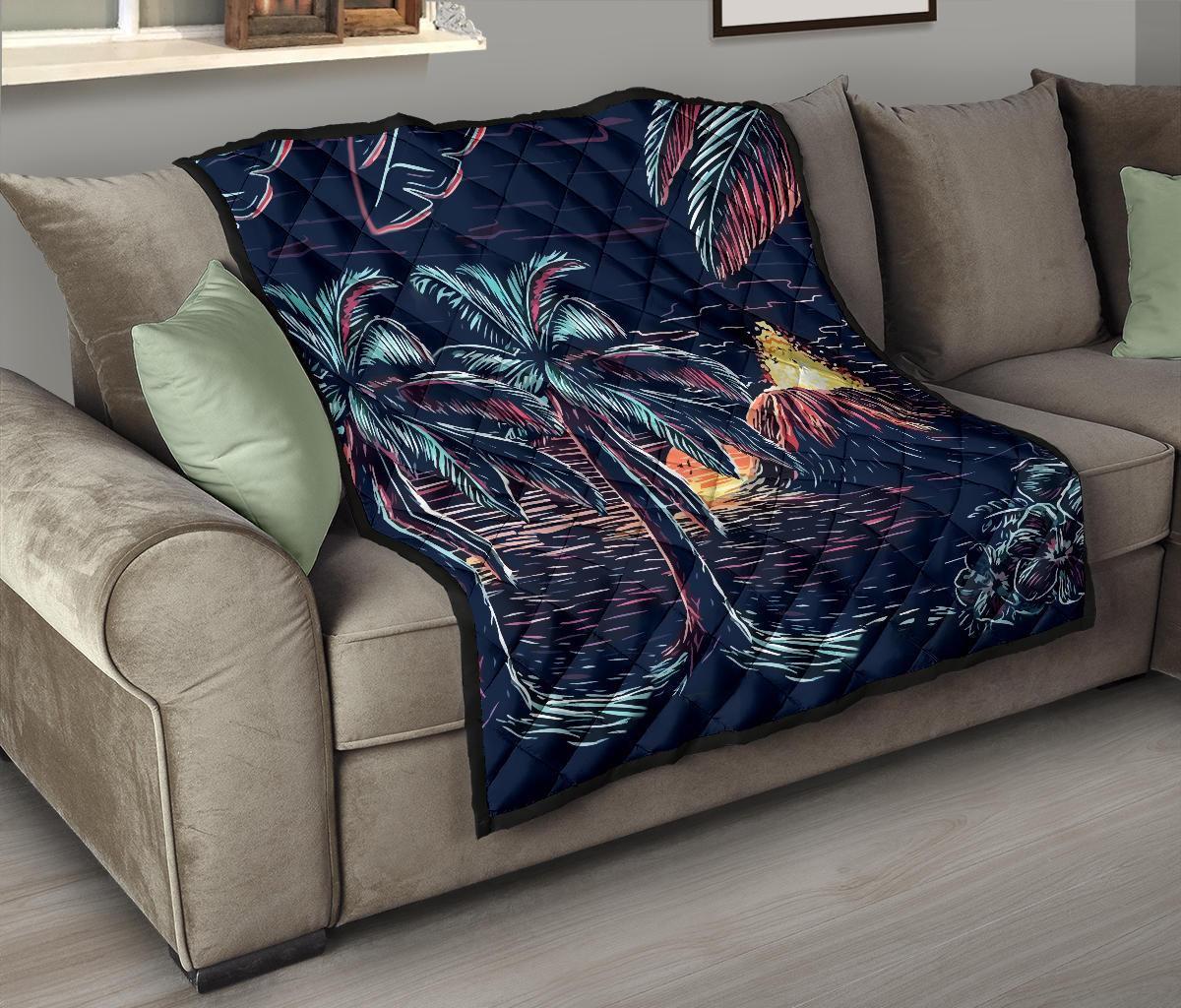 Night On The Land Premium Quilt - Polynesian Pride