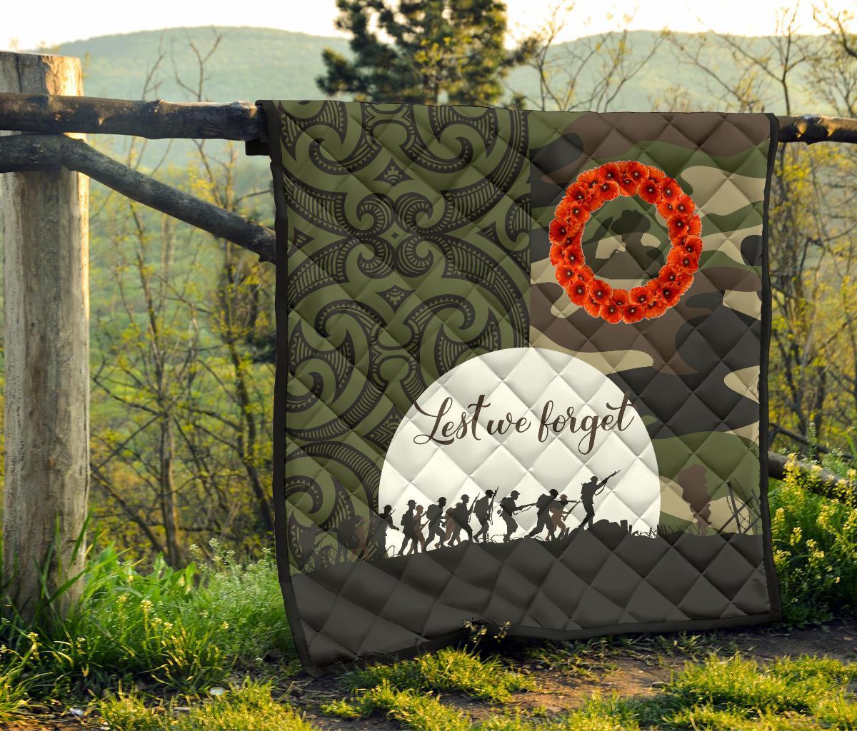 Anzac Maori Premium Quilt Camo Lest For Get - Polynesian Pride