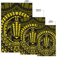 Hawaiian Kakau Honu Arc Polynesian Area Rug AH - Polynesian Pride