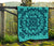 Hawaiian Quilt Turtle Pattern New Blue Premium Quilt - Skin Style - AH - Polynesian Pride