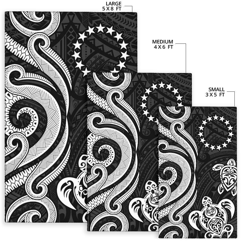 Cook Islands Area Rug - White Tentacle Turtle - Polynesian Pride