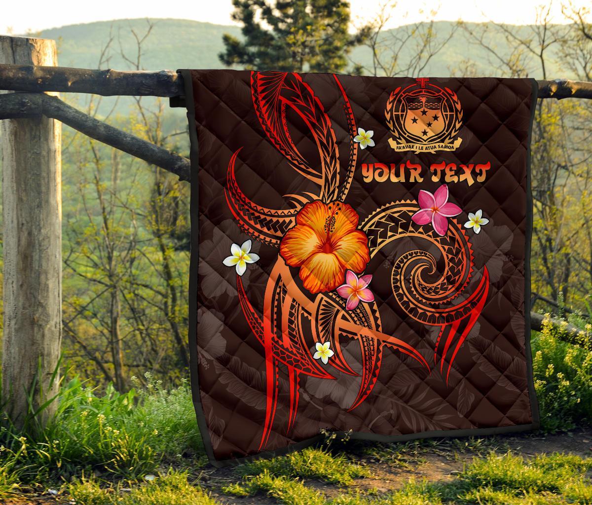 Polynesian Hawaii Personalised Premium Quilt - Legend of Samoa (Red) - Polynesian Pride