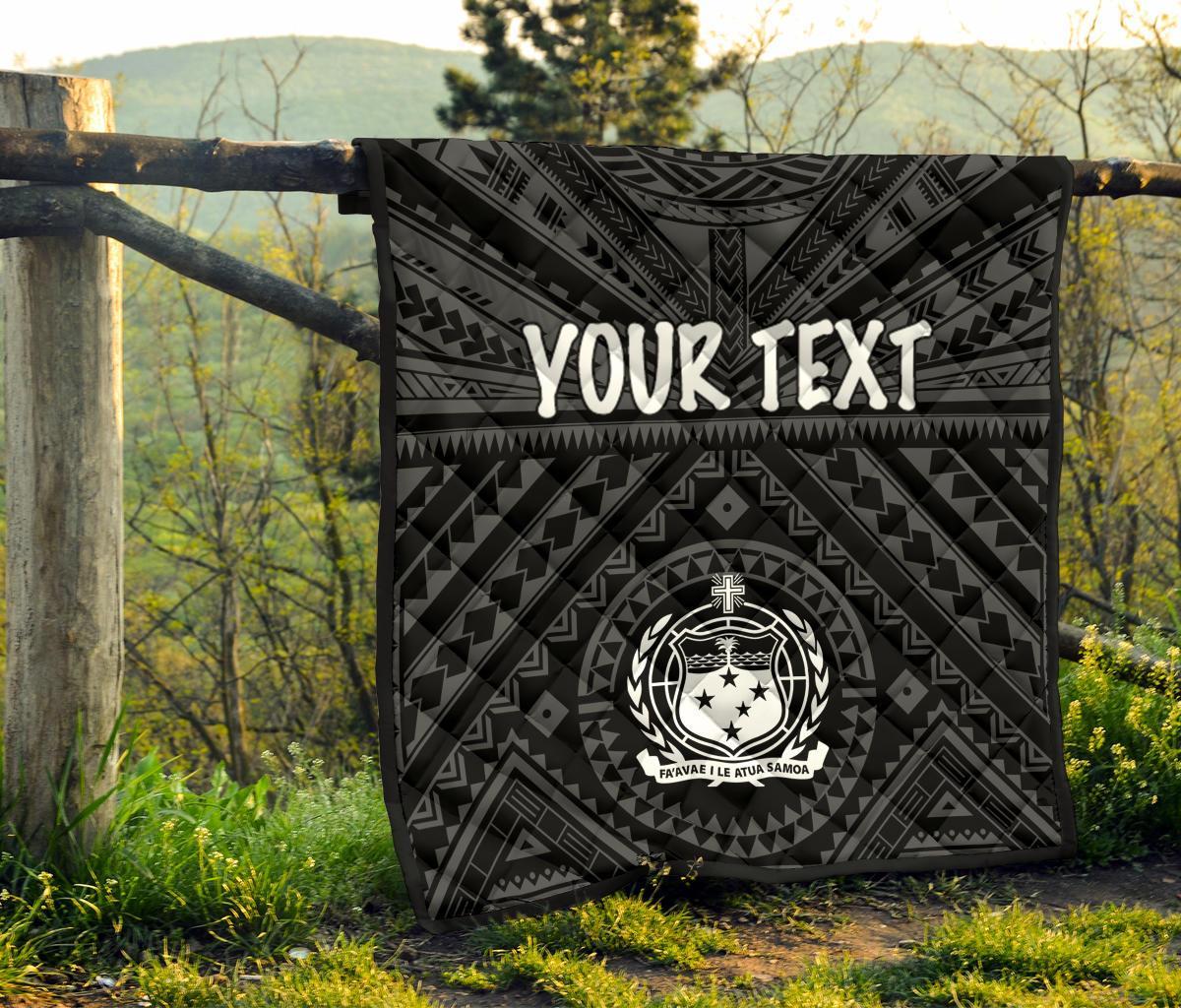 Samoa Personalised Premium Quilt - Samoa Seal In Polynesian Tattoo Style - Polynesian Pride