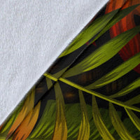 Hawaii Lauhala Hibiscus Polynesian Tropical Reggae Premium Blanket - Wake Style - AH - Polynesian Pride