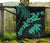 Hawaii Turtle Plumeria Coconut Tree Polynesian Premium Quilt - Turquoise - Polynesian Pride