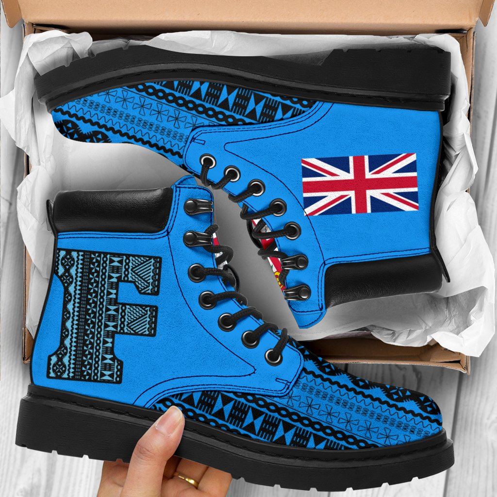 Fijian All - Season Boots - Tapa Pattern - Polynesian Pride