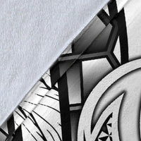 Polynesian Hawaii Kanaka Maoli Premium Blanket - Summer Plumeria (White) - Polynesian Pride